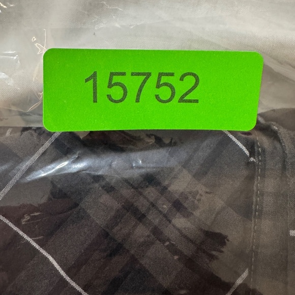 Projek RAW Men's Plaid Short‎ Sleeve Button Up Casual Dress Shirt Gray/Black XL - Picture 16 of 16